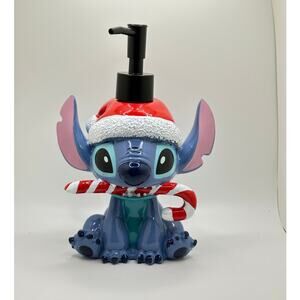 Disney Christmas Stitch Candy Cane Hand Soap Dispenser
